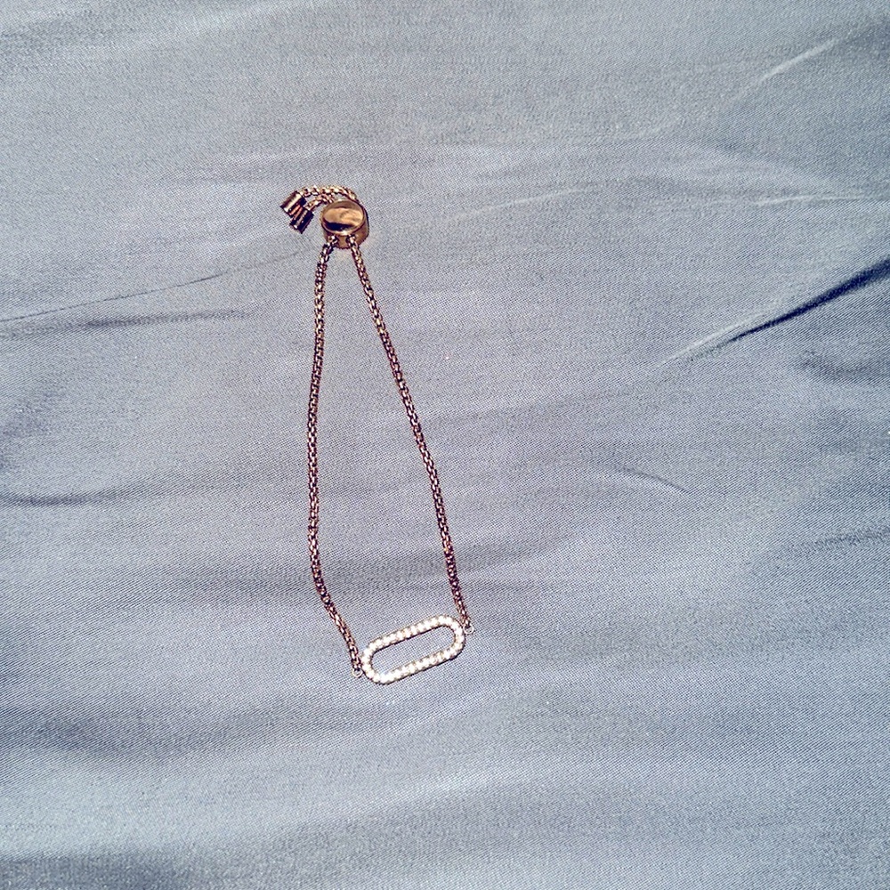 NWOT MICHAEL KORS ROSE GOLD CRYSTAL OVAL ADJUSTABLE BRACELET